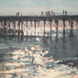 Solent Sparkle, Oil on Board, Paula Mitchell